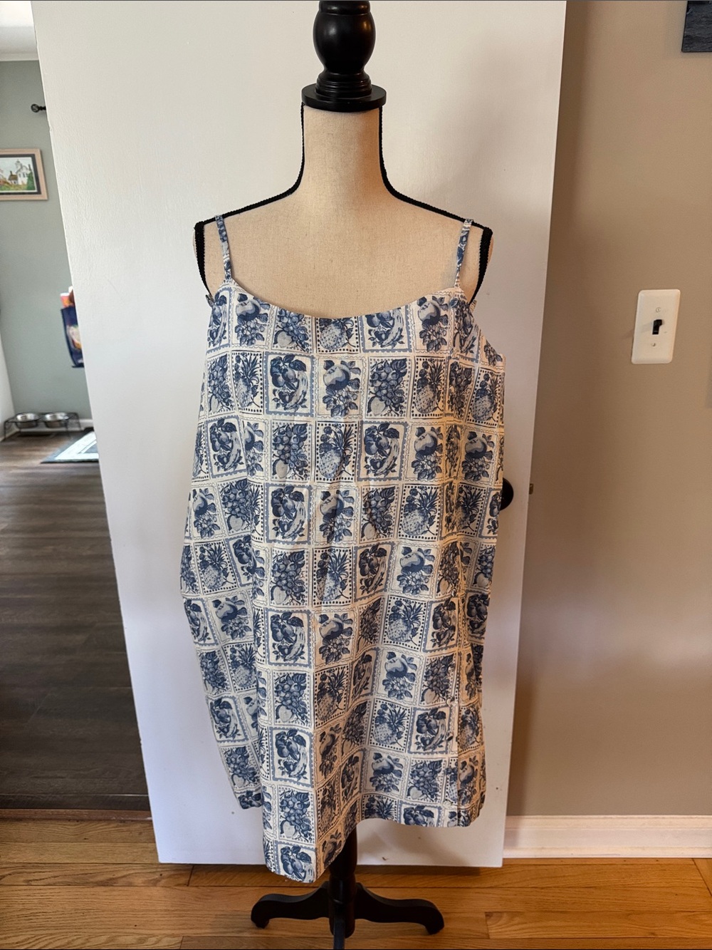Abercrombie & Fitch Blue and White Printed Romper